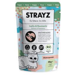 STRAYZ BIO, zupa dla kota, 14 x 40 g - Biołosoś z biorozmarynem