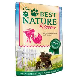 Korzystny pakiet Best Nature Kitten, 32 x 85 g - Indyk i cielęcina