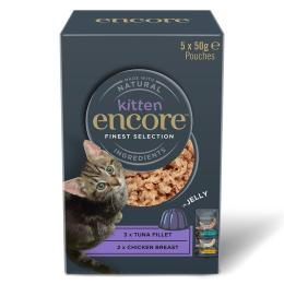 Encore Kitten w galarecie, 5 x 50 g - Finest Selection (2 smaki)