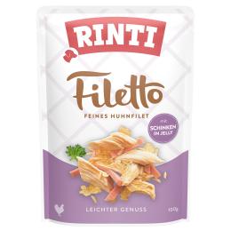 Megapakiet RINTI Filetto w galarecie, saszetki, 48 x 100 g - Kurczak z szynką