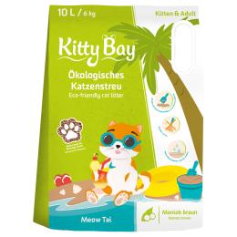 KittyBay Meow Tai, ekologiczny żwirek z brązowym maniokiem - 10 l (6 kg)