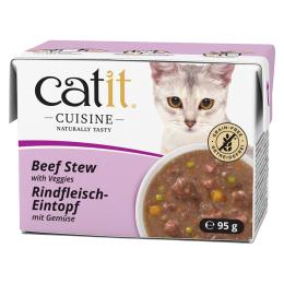 Catit Cuisine Eintopf, 24 x 95 g - Wołowina z warzywami