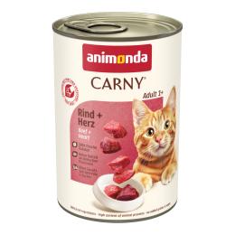 Megapakiet animonda Carny Adult, 24 x 400 g - Wołowina i serca