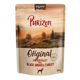 Purizon Puppy, 6 x 300 g - Filet z kurczaka z wołowiną Black Angus i indykiem