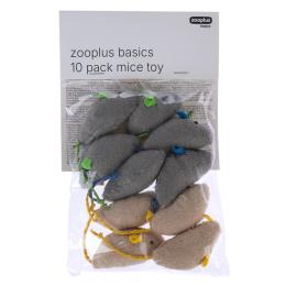 zooplus Basics zestaw zabawek dla kota, myszki - Pakiet 10 szt.