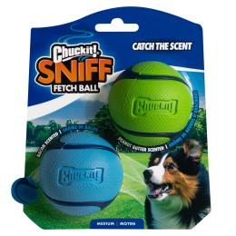 Chuckit! Sniff Fetch Ball Duo Pack - Rozmiar M: 2 x ok. Ø 6,5 cm