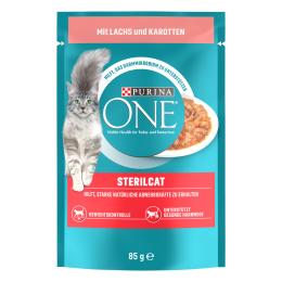 25% taniej! Purina One, karma mokra dla kota, 52 x 85 g - SterilCat, łosoś z marchewką