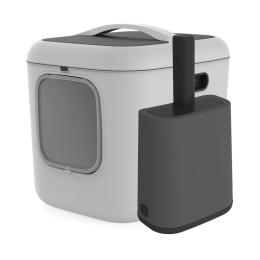 Rotho MyPet BIALA szufelka z pojemnikiem - Pakiet: szufelka z pojemnikiem + kuweta BIALA XL