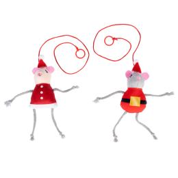 TIAKI zestaw zawieszek na drzwi, świąteczna para myszek - Zestaw 2 szt.
