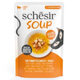 Schesir Cat Soup, zupa dla kota, 12 x 40 g w saszetkach - Tuńczyk z marchewką i dynią