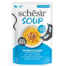 Korzystny pakiet Schesir Cat Soup, 24 x 40 g - Tuńczyk i kalmary