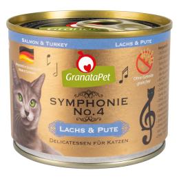 GranataPet Symphonie, 6 x 200 g - Łosoś z indykiem