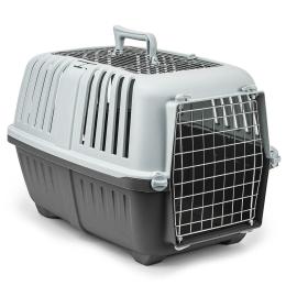 Lionto plastikowy transporter z metalowymi drzwiczkami - Szer. 35,5 x gł. 58,5 x wys. 40 cm