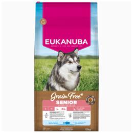 Eukanuba Grain Free Senior Large & Giant, ryba morska - 2 x 12 kg