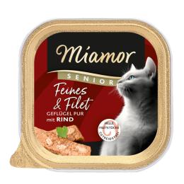 Korzystny pakiet Miamor Feines & Filet Senior, 32 x 100 g - Drób z wołowiną