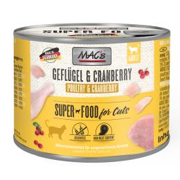 MAC´s Cat karma dla kota, 6 x 200 g - Drób i żurawina
