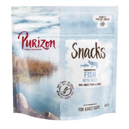 Korzystny pakiet Purizon Snacks dla kota, 3 x 40 g - Ryba z wołowiną (bez zbóż)