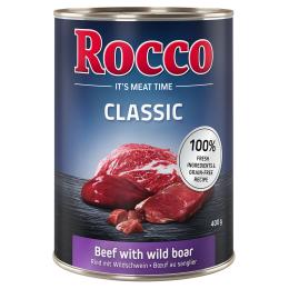 Rocco Classic, 6 x 400 g - Wołowina i mięso z dzika