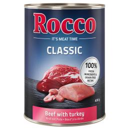 Rocco Classic, 6 x 400 g - Wołowina i indyk