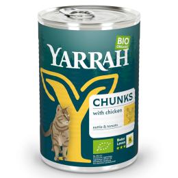 Yarrah Bio Chunks, 1 x 405 g - Biokurczak z biopokrzywą i biopomidorami w sosie