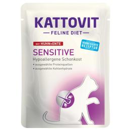 Kattovit Sensitive, saszetki - Kurczak i kaczka, 12 x 85