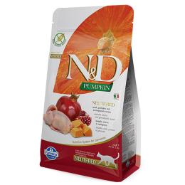 Farmina N&D Neutered Adult, przepiórka z dynią i granatem -  2 x 5 kg