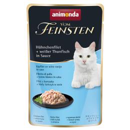 animonda vom Feinsten Adult w sosie, 18 x 50 g - Filet z kurczaka i biały tuńczyk w sosie