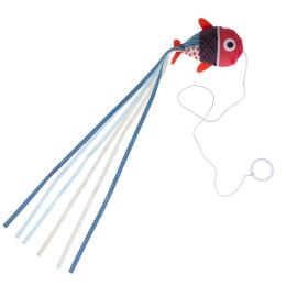 TIAKI wędka dla kota z pierścieniem na palec, rybka - 1 szt
