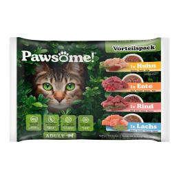 Pawsome Adult Cat, 4 x 85 g - Pakiet mieszany (4 smaki)