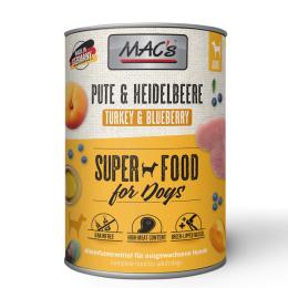 Korzystny pakiet MAC's Adult Superfood, 24 x 400 g - Indyk i jagody