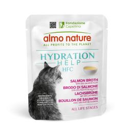 Almo Nature HFC Hydration Help, 6 x 50 g - Bulion z łososia z filetem z łososia