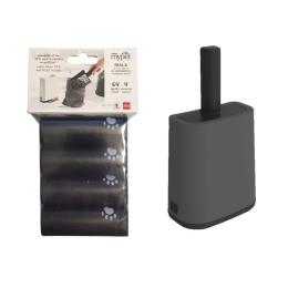 Rotho Kuweta dla kota MyPet BIALA - Pakiet: szufelka z pojemnikiem + 4 x woreczki higieniczne