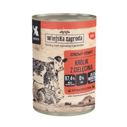 Wiejska Zagroda Cat, 12 x 400 g - Kitten, królik z cielęciną
