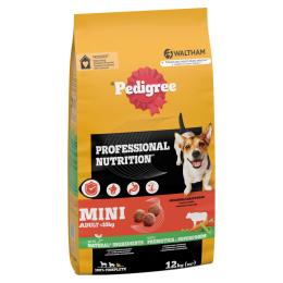 Pedigree Professional Nutrition Mini Adult,  z wołowiną i warzywami - 2 x 12 kg