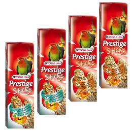 Mieszany pakiet Prestige Sticks dla papug dużych - 4 x 2 sztuki (560g)