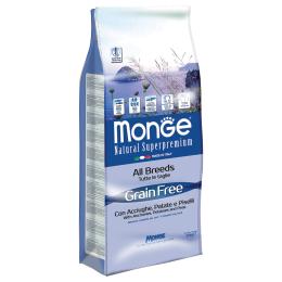 Monge Superpremium Grain Free All Breeds, sardele z ziemniakami i grochem - 12 kg