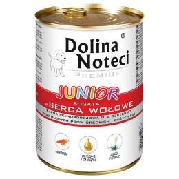 Dolina Noteci Premium Junior, 24 x 400 g - Serca wołowe