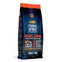 Primal Spirit 65% Rebel Farm karma dla psów - Podwójne opakowanie: 2 x 12 kg