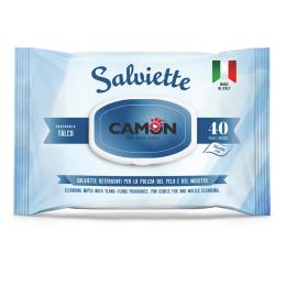 Chusteczki nawilżane Camon do pielęgnacji sierści psów i kotów 40 szt - Mów