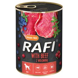 Rafi Adult, 24 x 400 g - Z wołowiną, jagodami i żurawiną