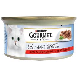 Gourmet Diamant, w sosie, 48 x 85 g - Filety z naturalnym mięsem wołowym
