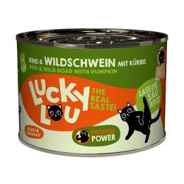 Lucky Lou Adult, 6 x 200 g - Wołowina i dzik