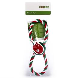 Zabawka dla psa piłka ze sznurkiem - Dł. 28 x szer. 6,4 x wys. 5 cm