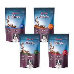 Megapakiet Rocco Sticks Mini -  Adult Mix 4 x 100 g (1 x wołowina / drób / pstrąg / dziczyzna)