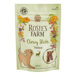 Rosie's Farm Chewy Sticks, dziczyzna - 5 x 70 g
