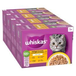 Pakiet Whiskas 1+ Adult, saszetki, 48 x 85 g - Wybór dań drobiowych w galarecie