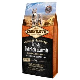 Carnilove Fresh Adult Small Breed Ostrich, jagnięcina dla psów  - 2 x 6 kg