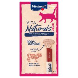 Vitakraft Vita Naturals Liquid Snack, pasta z wołowiną - 20 x 15 g
