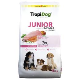 Tropidog Premium Junior Large, indyk i ryż - 2 x 12 kg
