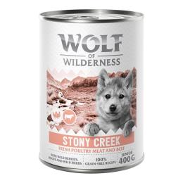 Wolf of Wilderness Junior "Expedition" Stony Creek - drób z wołowiną, 1 x 400 g - Junior